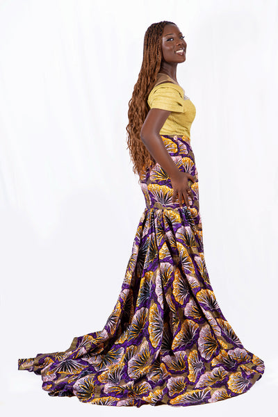 AFRICAN PRINT SASHA EVENING DRESS