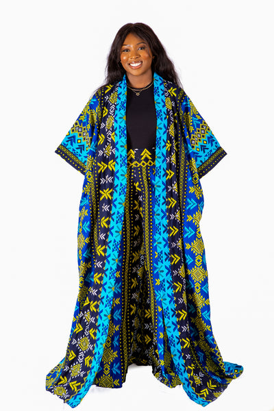 AFRICAN PRINT LEMBA KIMONO SET