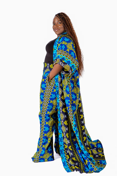 AFRICAN PRINT LEMBA KIMONO SET