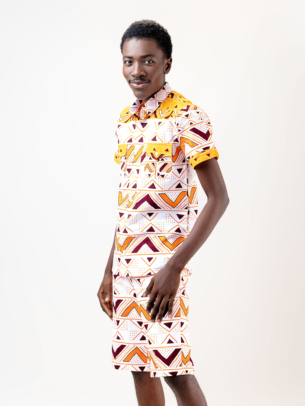 african-print-mane-short-sleeve-shirt-matching-shorts-3